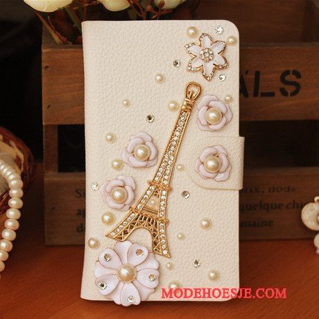 Hoesje Huawei Ascend G6 Strass Goudtelefoon, Hoes Huawei Ascend G6 Zakken