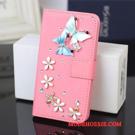 Hoesje Huawei Ascend G6 Strass Goudtelefoon, Hoes Huawei Ascend G6 Zakken