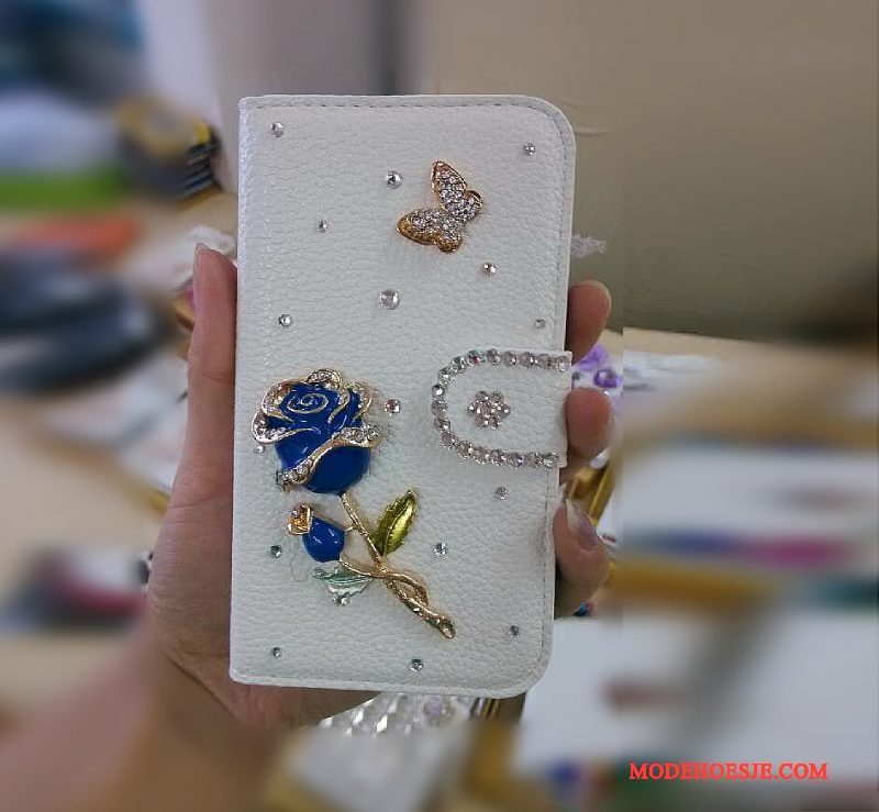 Hoesje Huawei Ascend G6 Strass Goudtelefoon, Hoes Huawei Ascend G6 Zakken