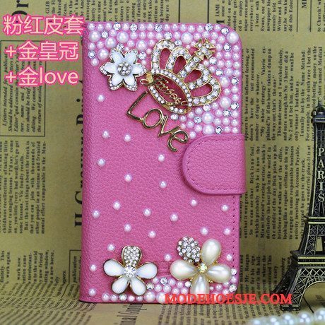 Hoesje Huawei Ascend G6 Strass Goudtelefoon, Hoes Huawei Ascend G6 Zakken