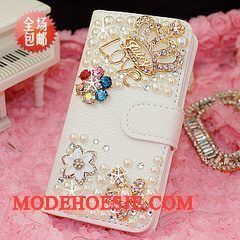 Hoesje Huawei Ascend G6 Strass Goudtelefoon, Hoes Huawei Ascend G6 Zakken