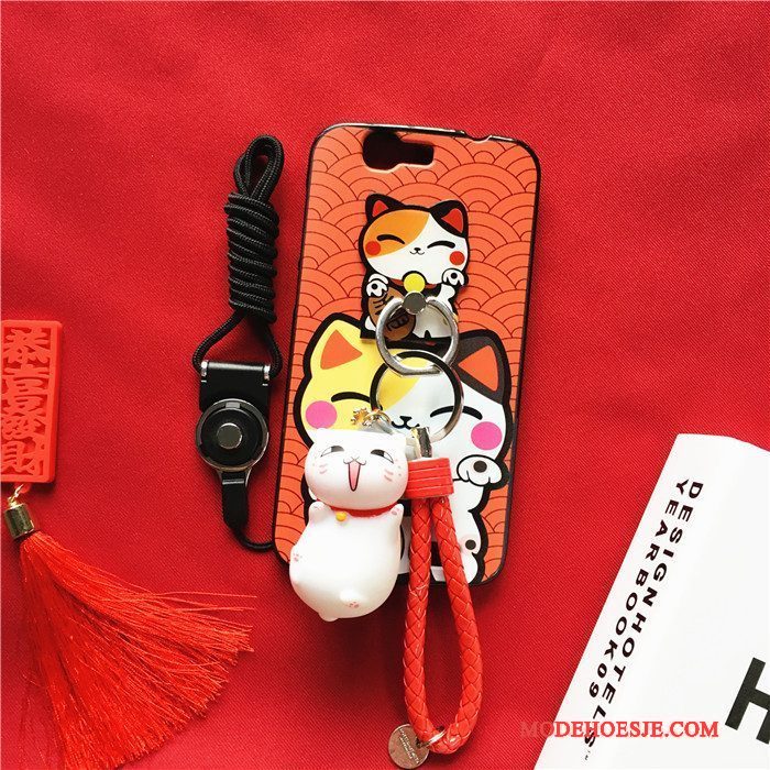 Hoesje Huawei Ascend G7 Bescherming Kat Anti-fall, Hoes Huawei Ascend G7 Zacht Roodtelefoon