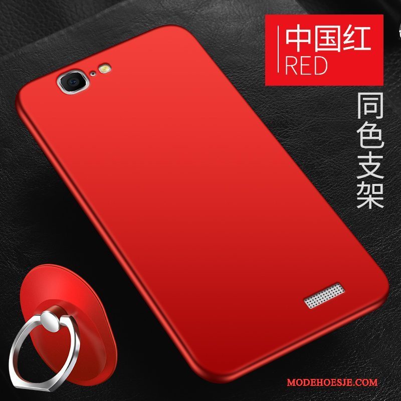 Hoesje Huawei Ascend G7 Bescherming Schrobben Trend, Hoes Huawei Ascend G7 Zacht Eenvoudige Rood