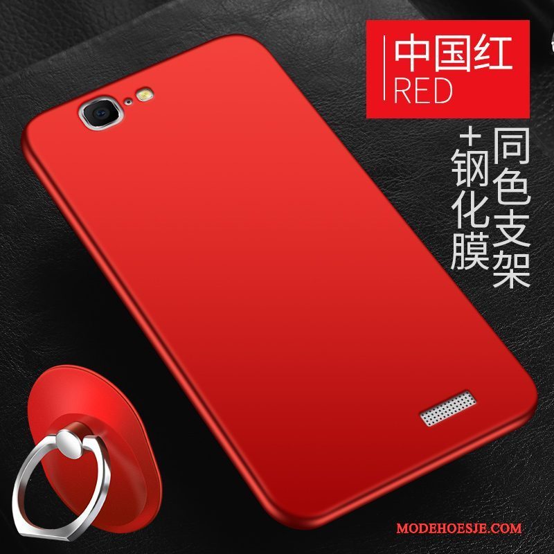 Hoesje Huawei Ascend G7 Bescherming Schrobben Trend, Hoes Huawei Ascend G7 Zacht Eenvoudige Rood