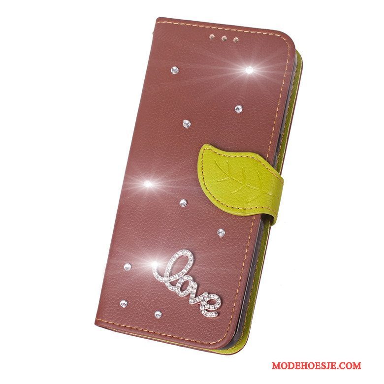 Hoesje Huawei Ascend G7 Bescherming Telefoon Rood, Hoes Huawei Ascend G7 Leer Achterklep