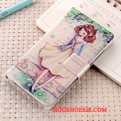 Hoesje Huawei Ascend G7 Folio Eenvoudige Lichtblauw, Hoes Huawei Ascend G7 Leer