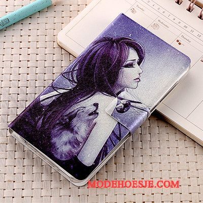 Hoesje Huawei Ascend G7 Folio Eenvoudige Lichtblauw, Hoes Huawei Ascend G7 Leer