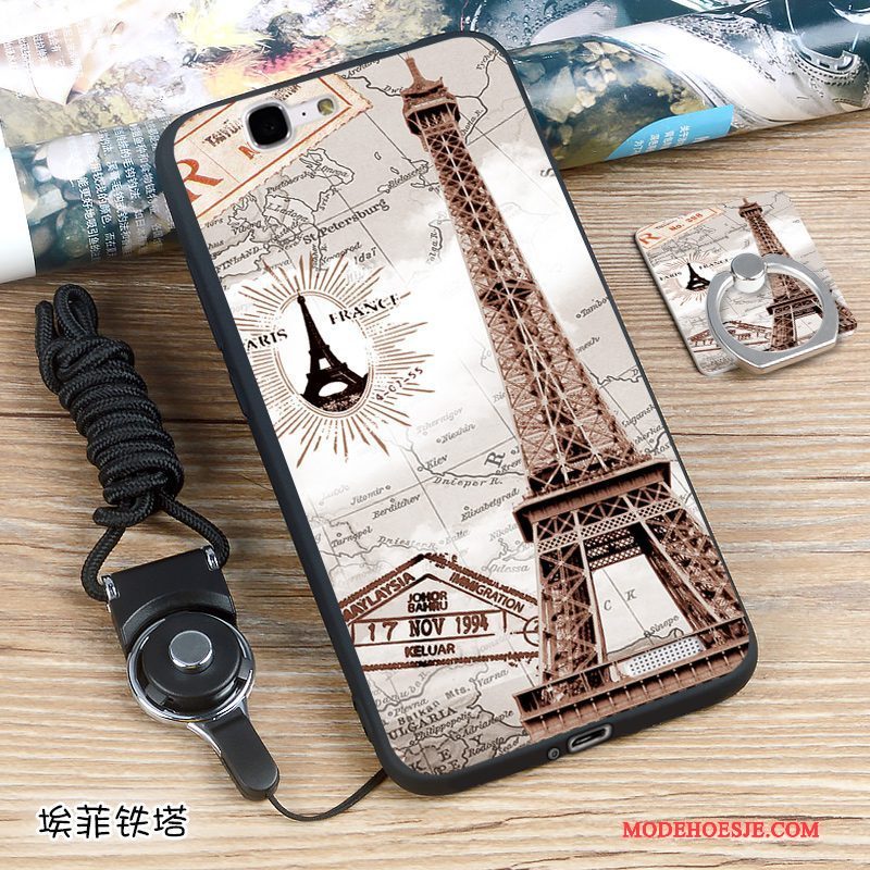 Hoesje Huawei Ascend G7 Siliconen Anti-fall Wit, Hoes Huawei Ascend G7 Bescherming Trendtelefoon