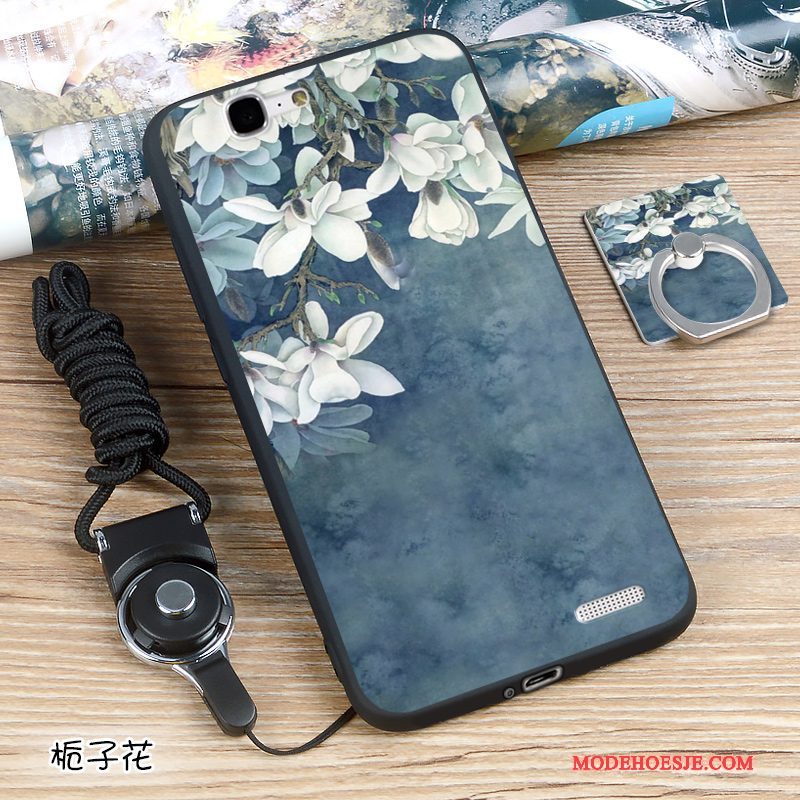 Hoesje Huawei Ascend G7 Siliconen Anti-fall Wit, Hoes Huawei Ascend G7 Bescherming Trendtelefoon