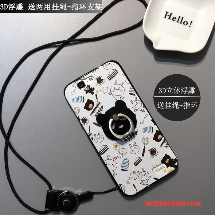 Hoesje Huawei Ascend G7 Siliconen Telefoon Mooie, Hoes Huawei Ascend G7 Zacht Trend Wit