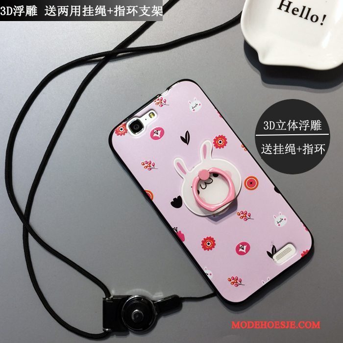 Hoesje Huawei Ascend G7 Siliconen Telefoon Mooie, Hoes Huawei Ascend G7 Zacht Trend Wit