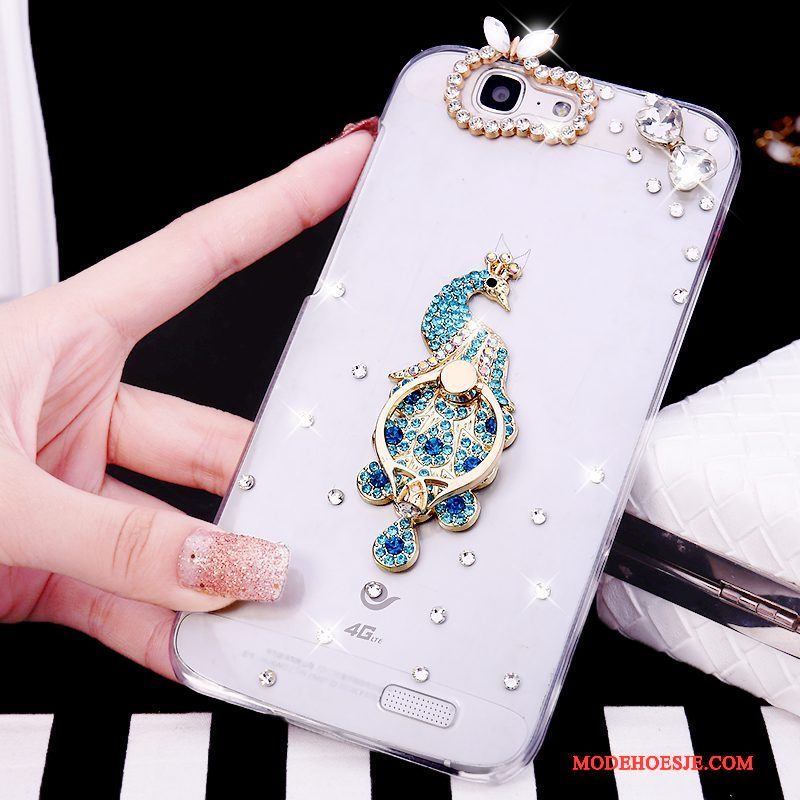 Hoesje Huawei Ascend G7 Strass Ring Trend, Hoes Huawei Ascend G7 Wittelefoon