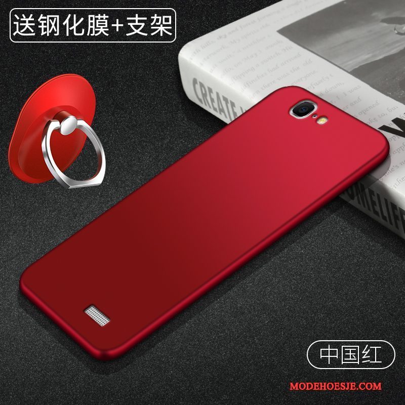 Hoesje Huawei Ascend G7 Zacht Eenvoudigetelefoon, Hoes Huawei Ascend G7 Bescherming Lichte En Dun Rood