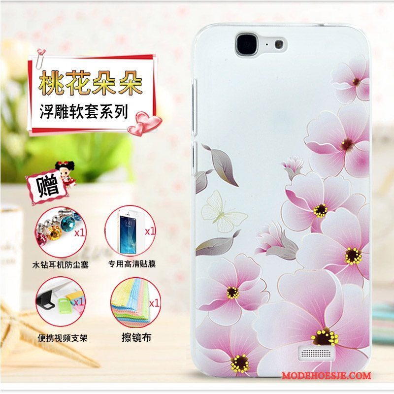 Hoesje Huawei Ascend G7 Zacht Geeltelefoon, Hoes Huawei Ascend G7 Bescherming