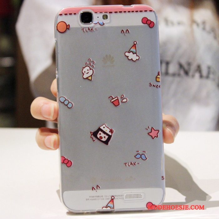 Hoesje Huawei Ascend G7 Zacht Telefoon Anti-fall, Hoes Huawei Ascend G7 Siliconen