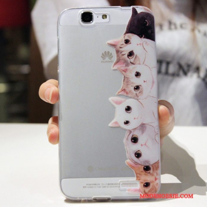 Hoesje Huawei Ascend G7 Zacht Telefoon Anti-fall, Hoes Huawei Ascend G7 Siliconen