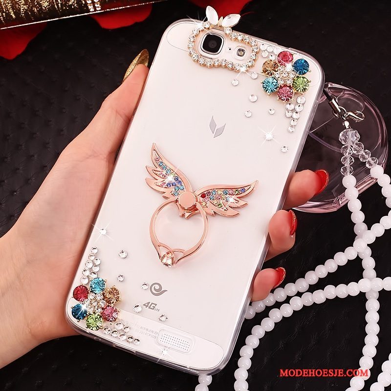 Hoesje Huawei Ascend G7 Zacht Telefoon Roze, Hoes Huawei Ascend G7 Bescherming