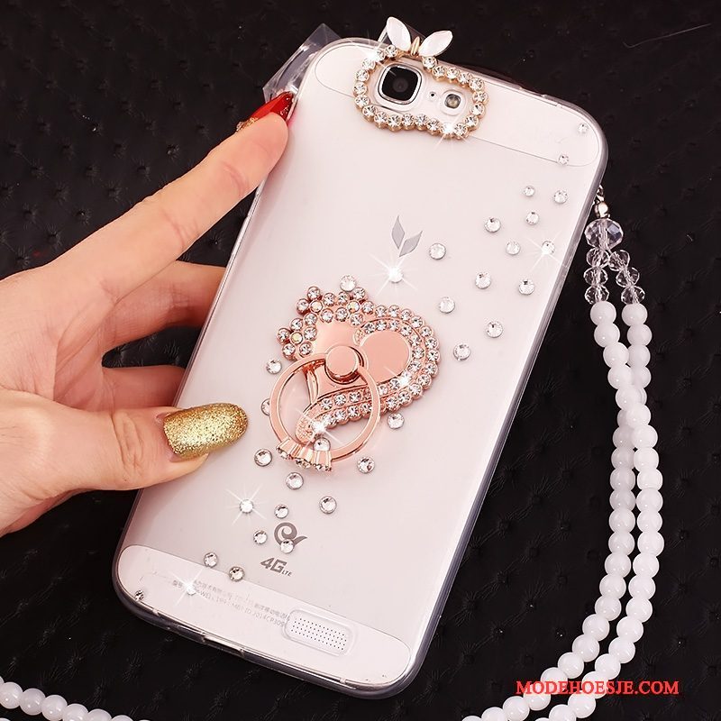 Hoesje Huawei Ascend G7 Zacht Telefoon Roze, Hoes Huawei Ascend G7 Bescherming