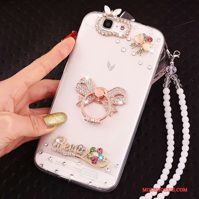 Hoesje Huawei Ascend G7 Zacht Telefoon Roze, Hoes Huawei Ascend G7 Bescherming