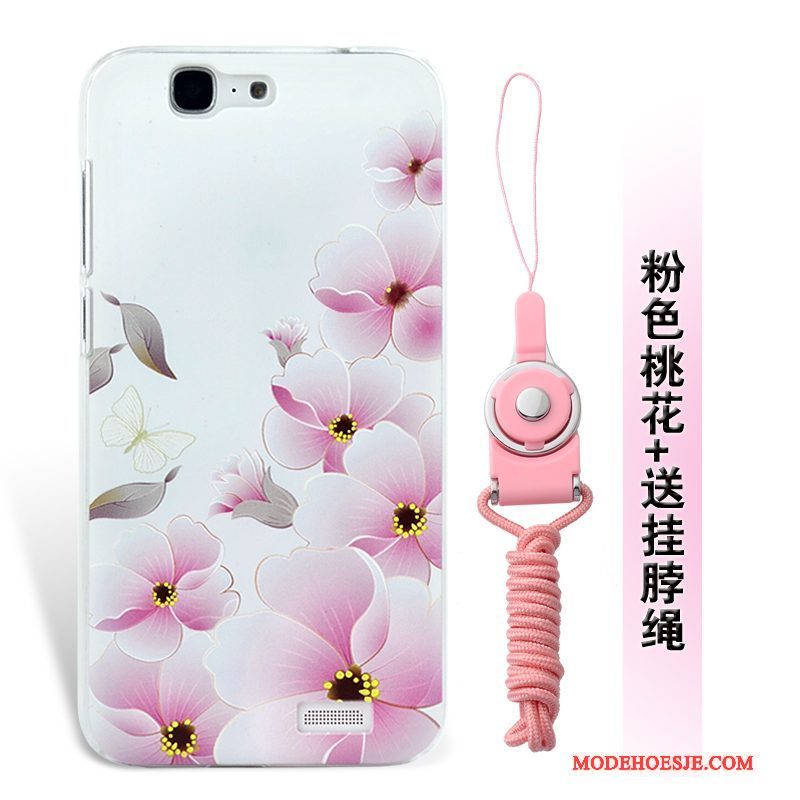 Hoesje Huawei Ascend G7 Zacht Zwart Hanger, Hoes Huawei Ascend G7 Siliconen Anti-falltelefoon