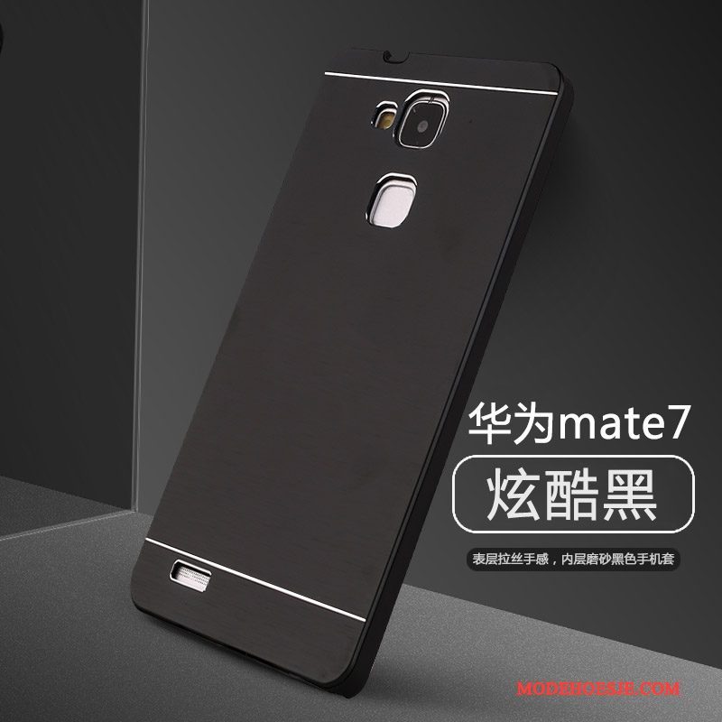 Hoesje Huawei Ascend Mate 7 Scheppend Hard Persoonlijk, Hoes Huawei Ascend Mate 7 Metaal Zilvertelefoon