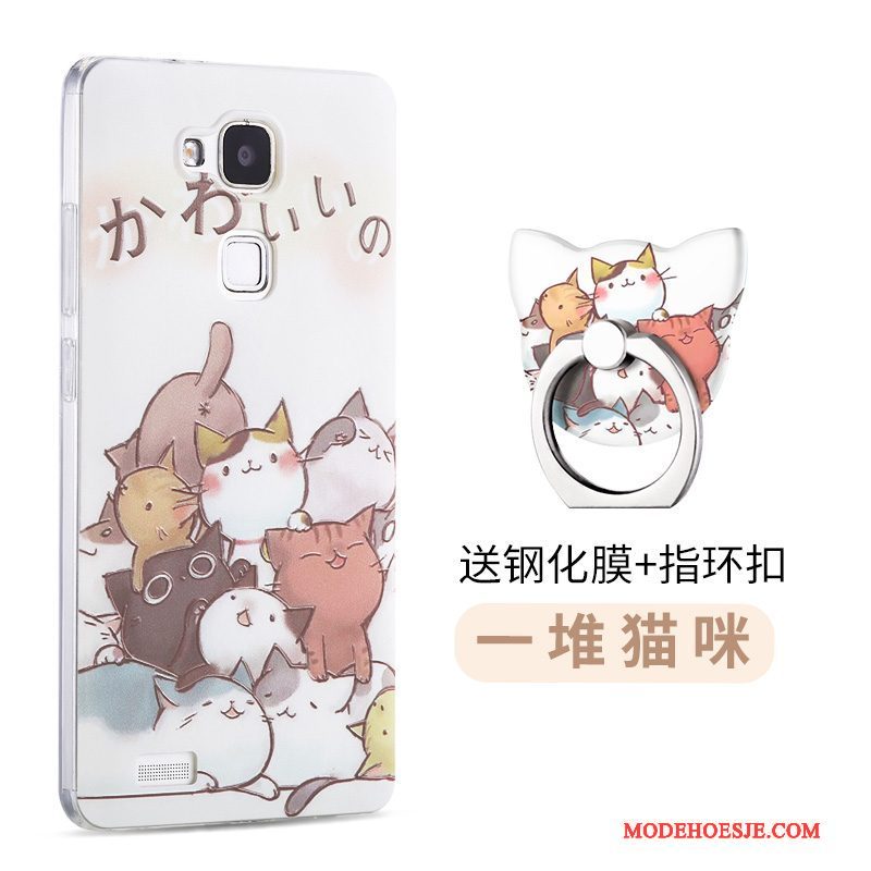 Hoesje Huawei Ascend Mate 7 Siliconen Anti-fall Roze, Hoes Huawei Ascend Mate 7 Bescherming Telefoon Dun