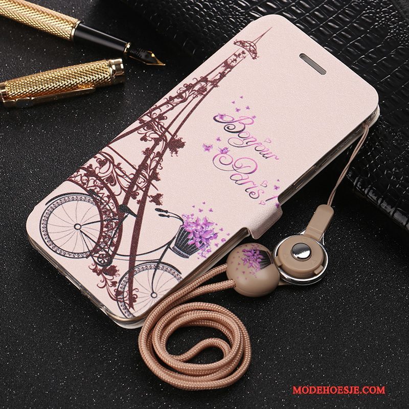 Hoesje Huawei Ascend Mate 7 Siliconen Hangertelefoon, Hoes Huawei Ascend Mate 7 Folio Purper Anti-fall