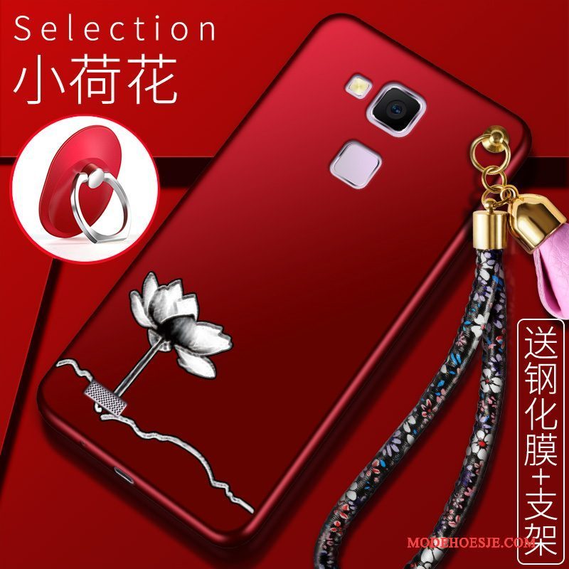 Hoesje Huawei Ascend Mate 7 Zacht Anti-falltelefoon, Hoes Huawei Ascend Mate 7 Siliconen Rood