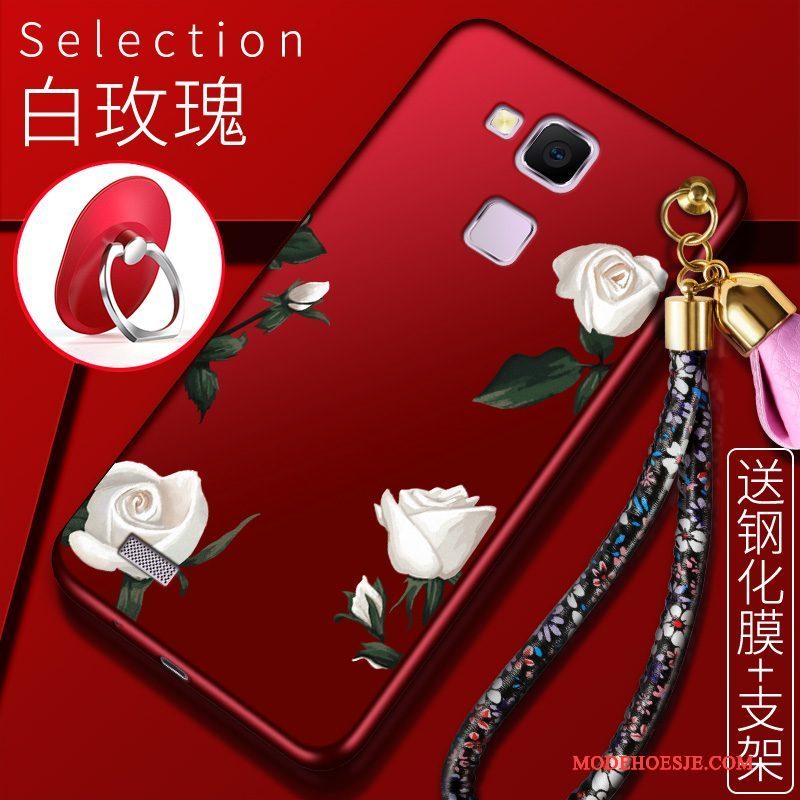 Hoesje Huawei Ascend Mate 7 Zacht Anti-falltelefoon, Hoes Huawei Ascend Mate 7 Siliconen Rood