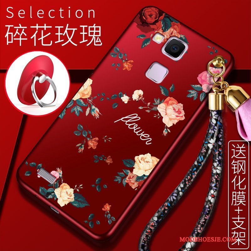 Hoesje Huawei Ascend Mate 7 Zacht Anti-falltelefoon, Hoes Huawei Ascend Mate 7 Siliconen Rood