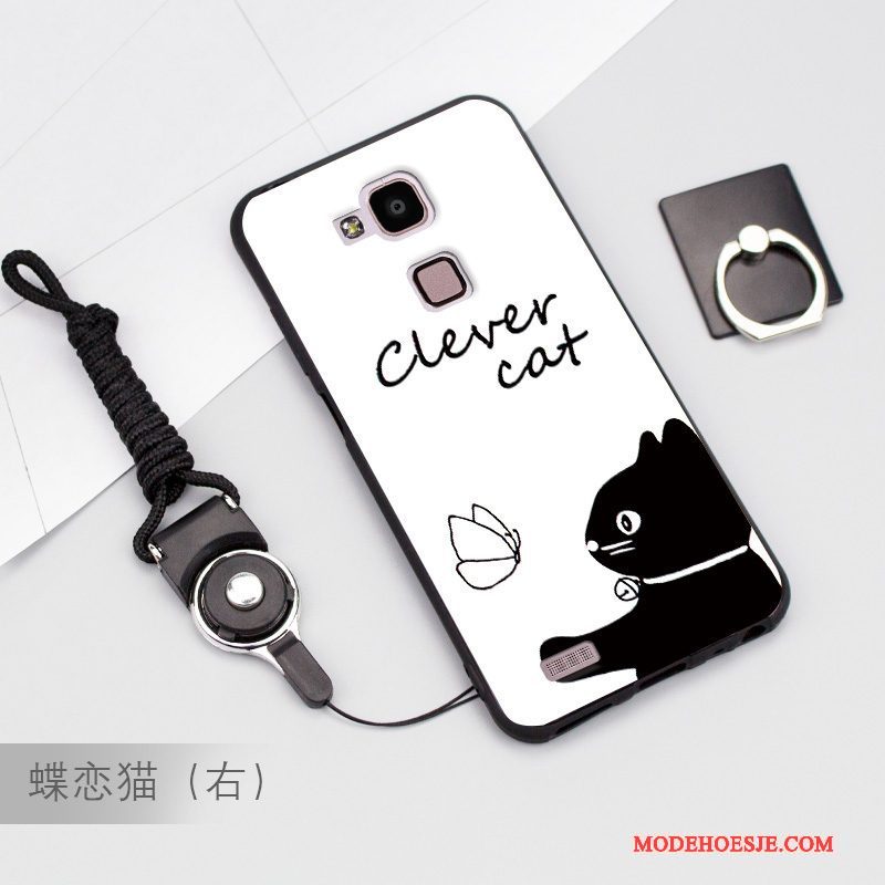 Hoesje Huawei Ascend Mate 7 Zacht Telefoon Anti-fall, Hoes Huawei Ascend Mate 7 Zakken Blauw Hanger