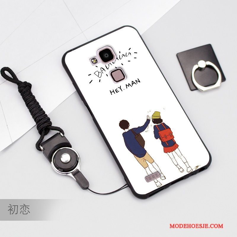 Hoesje Huawei Ascend Mate 7 Zacht Telefoon Anti-fall, Hoes Huawei Ascend Mate 7 Zakken Blauw Hanger