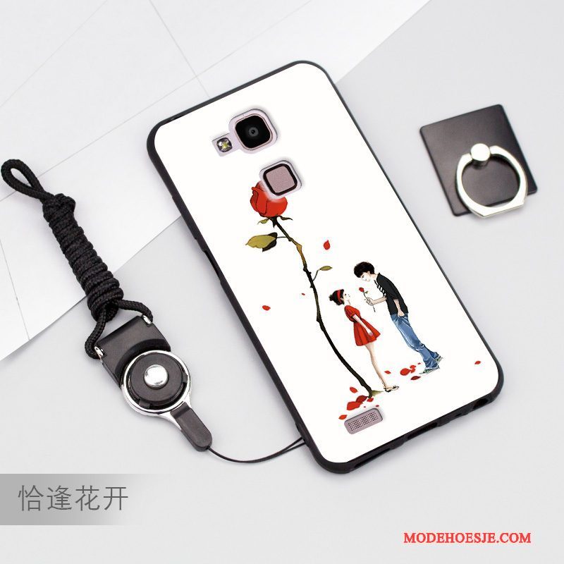 Hoesje Huawei Ascend Mate 7 Zacht Telefoon Anti-fall, Hoes Huawei Ascend Mate 7 Zakken Blauw Hanger