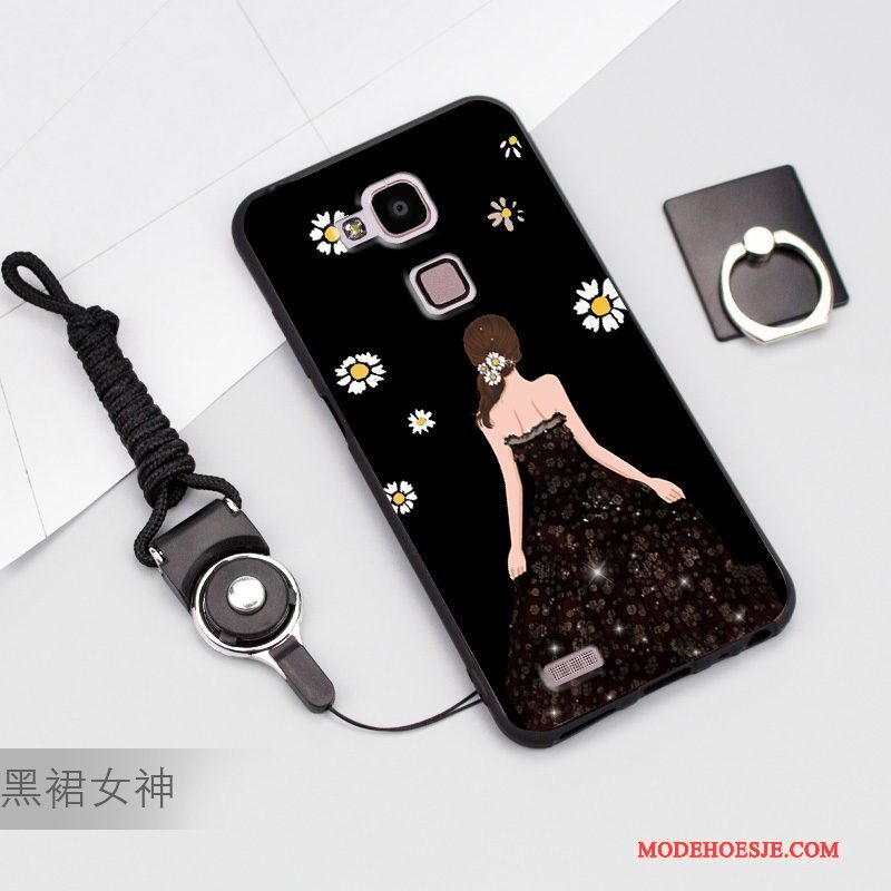 Hoesje Huawei Ascend Mate 7 Zacht Telefoon Anti-fall, Hoes Huawei Ascend Mate 7 Zakken Blauw Hanger