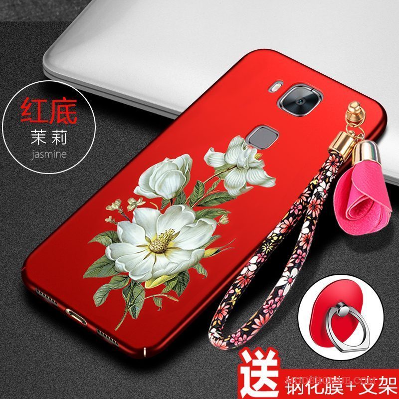 Hoesje Huawei G7 Plus Bescherming Anti-fall Rood, Hoes Huawei G7 Plus Zakken Trend Schrobben