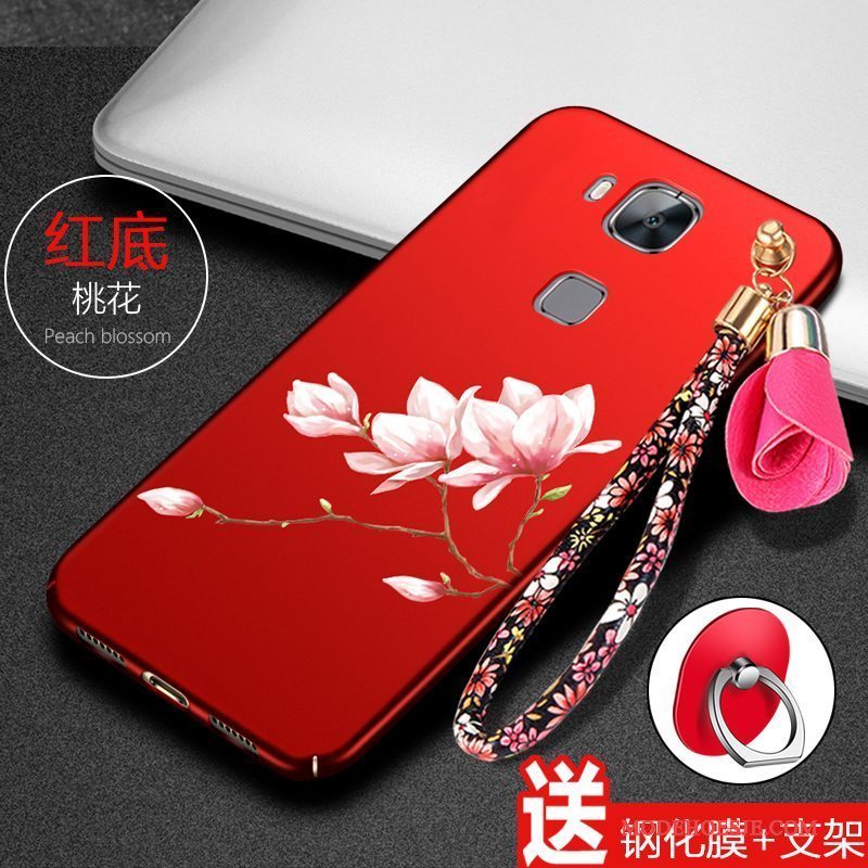 Hoesje Huawei G7 Plus Bescherming Anti-fall Rood, Hoes Huawei G7 Plus Zakken Trend Schrobben