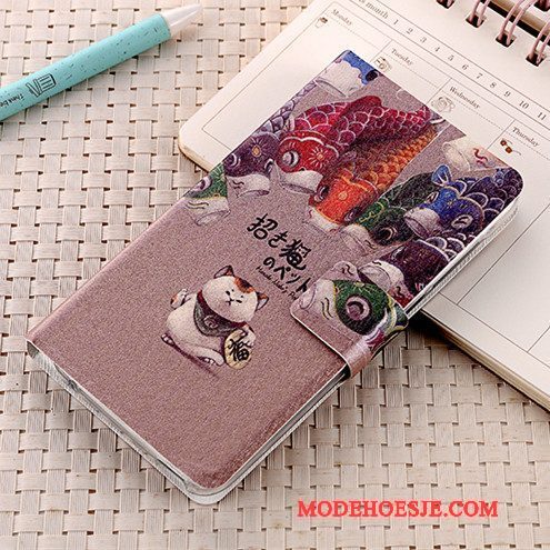 Hoesje Huawei G7 Plus Folio Anti-fall Roze, Hoes Huawei G7 Plus Leer Telefoon