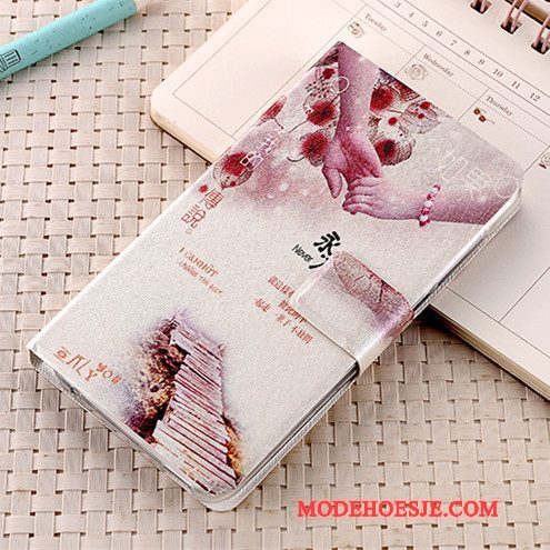 Hoesje Huawei G7 Plus Folio Anti-fall Roze, Hoes Huawei G7 Plus Leer Telefoon