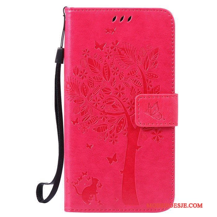 Hoesje Huawei G7 Plus Leer Anti-fall Purper, Hoes Huawei G7 Plus Folio Open Het Venstertelefoon