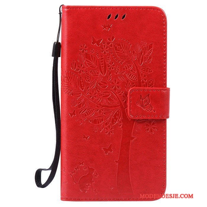 Hoesje Huawei G7 Plus Leer Anti-fall Purper, Hoes Huawei G7 Plus Folio Open Het Venstertelefoon