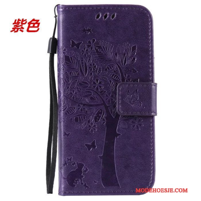 Hoesje Huawei G7 Plus Leer Hanger Groen, Hoes Huawei G7 Plus Folio Portemonnee Kaart