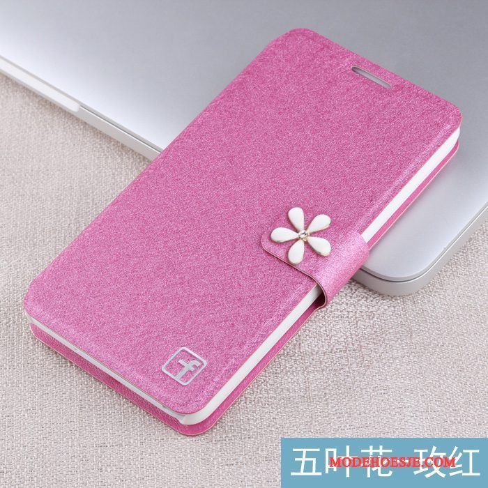 Hoesje Huawei G7 Plus Leer Telefoon Roze, Hoes Huawei G7 Plus Folio