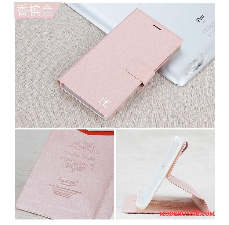 Hoesje Huawei G7 Plus Leer Telefoon Roze, Hoes Huawei G7 Plus Folio