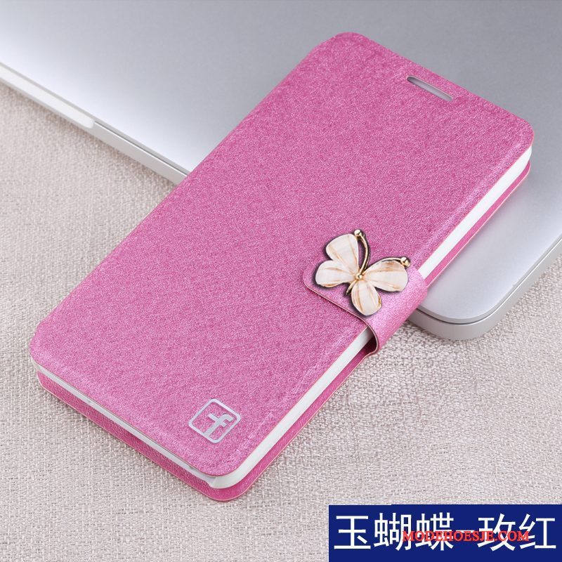 Hoesje Huawei G7 Plus Leer Telefoon Roze, Hoes Huawei G7 Plus Folio