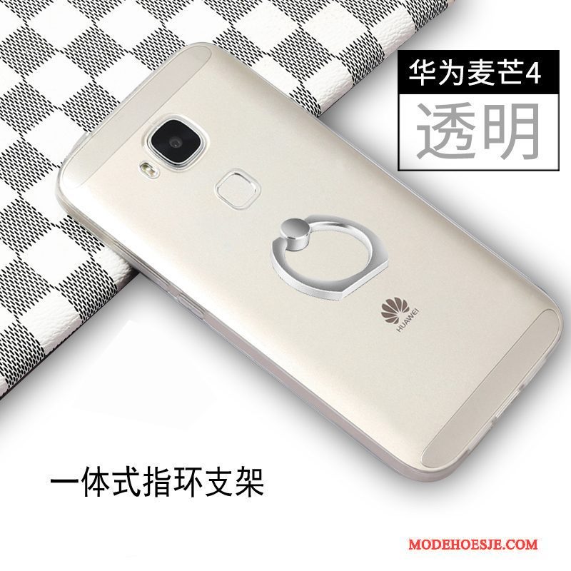 Hoesje Huawei G7 Plus Siliconen Magnetisch Ring, Hoes Huawei G7 Plus Kleur Telefoon Nieuw