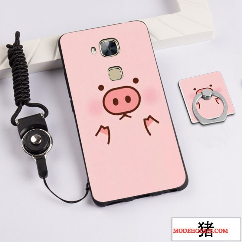 Hoesje Huawei G7 Plus Siliconen Telefoon Roze, Hoes Huawei G7 Plus Zacht Anti-fall Trend