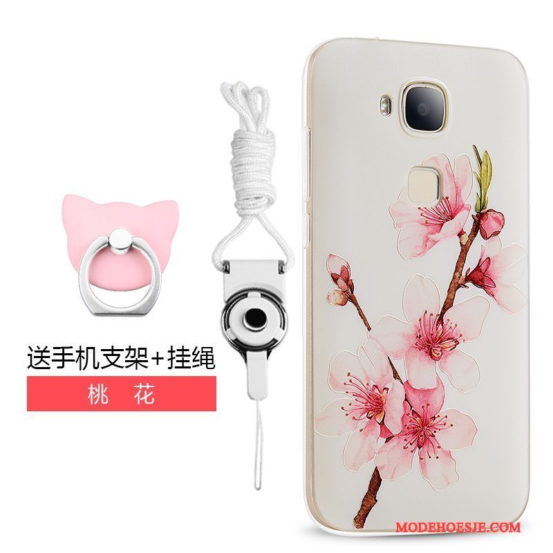 Hoesje Huawei G7 Plus Spotprent Telefoon Trend, Hoes Huawei G7 Plus Zacht Roze Hanger