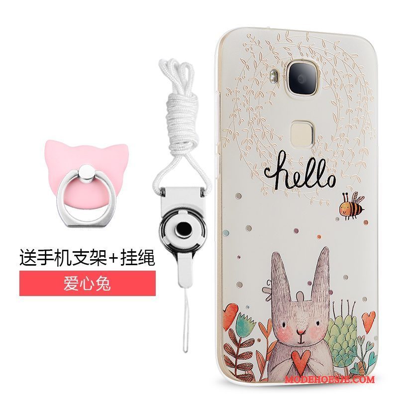 Hoesje Huawei G7 Plus Spotprent Telefoon Trend, Hoes Huawei G7 Plus Zacht Roze Hanger