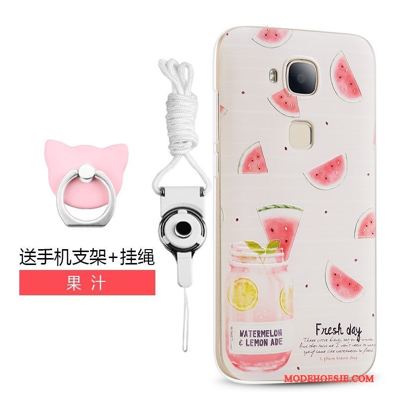 Hoesje Huawei G7 Plus Spotprent Telefoon Trend, Hoes Huawei G7 Plus Zacht Roze Hanger