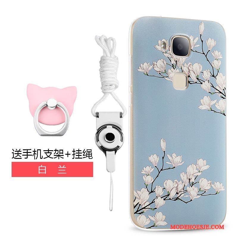 Hoesje Huawei G7 Plus Spotprent Telefoon Trend, Hoes Huawei G7 Plus Zacht Roze Hanger